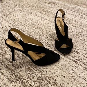 Michael Kors black suede heels